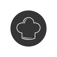 Chef hat line icon, outline and solid vector sign, linear pictogram isolated on white, logo