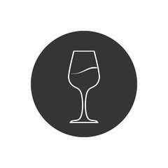 Wine line icon symbol on white background.