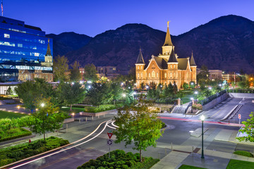 Obraz premium Provo, Utah, USA at Provo City Center Temple