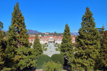 Obraz premium PARK OF ESTENSE PALACE IN VARESE CITY IN ITALY 