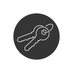 Key line icon template. Vector illustration modern flat style