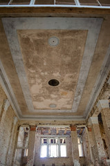 Old abandoned building. Abandoned soviet military site in Ukraine