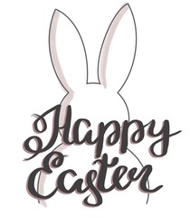 Happy easter bunny postcard 