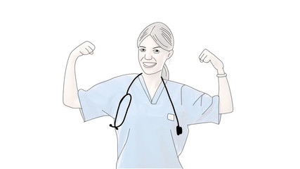 female doctor with stethoscope