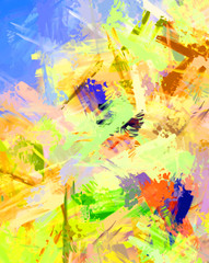 Obraz na płótnie Canvas Brushed Painted Abstract Background. Brush stroked painting. Artistic vibrant and colorful wallpaper..