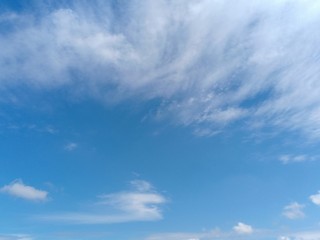 white clouds with blue sky