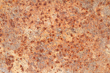 rusty background with elements of corrosion in several places with rusty texture of old metal