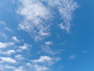 white clouds with blue sky
