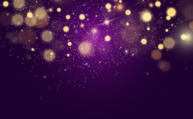 Beautiful sparks shine with special light. Vector sparkles on a transparent background. Christmas abstract pattern. A beautiful illustration for the postcard. The background for the image. Luminaries.