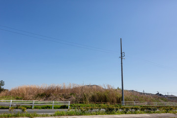 電柱と青空