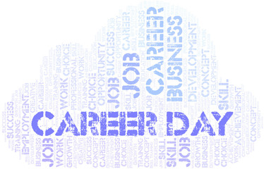 Obraz premium Career Day typography word cloud.