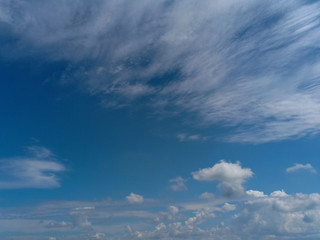 white clouds with blue sky