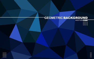 Abstract Colorful Geometric Background. Vector illustration for your design. geometric background. a combination of elegant blue and black. vector