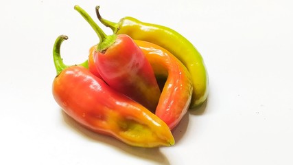 fresh red and yellow peppers