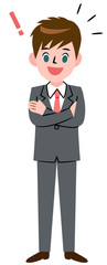 若いビジネスマン　納得