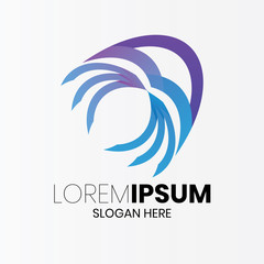 Jellyfish Colorful Gradient Logo