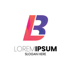 Letter LB Colorful Logo