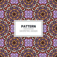 Seamless mandala islamic pattern. Vintage elements