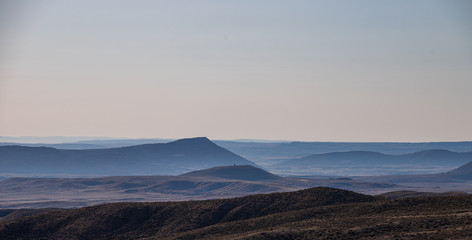 mountains in the morning