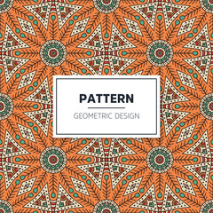Seamless mandala islamic pattern. Vintage elements