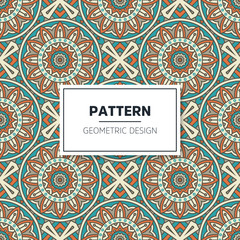 Seamless mandala islamic pattern. Vintage elements