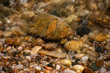Water sand pebbles 