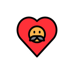 Obraz premium Love you Dad Father day Icon, Logo, Vector