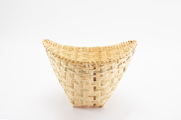 Obraz premium wicker basket on a white background