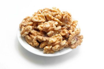 walnuts isolated on white background