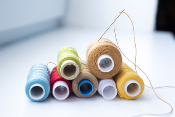 Babin sewing thread on a white isolated background