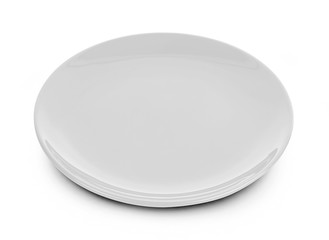 empty plate isolated on white background