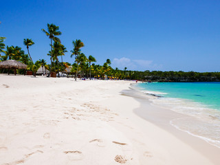 Tropical white beach in  Catalina island (Dominican Republic).