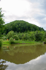 Fototapeta na wymiar river in the park