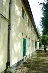 Old abandoned building. Abandoned soviet military site in Ukraine