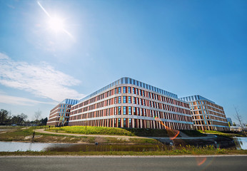 Obraz premium View of a hospital against backlight