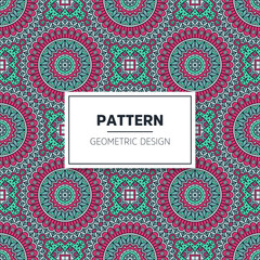 Seamless mandala islamic pattern. Vintage elements