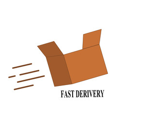 Fast delivery box. Vector illustration.

