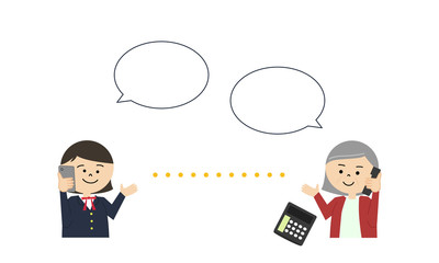 電話　女子高生　高齢女性