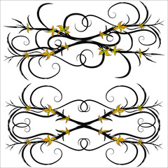 Beautiful artwork, plant lines and flowers used for general work.