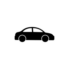 Car icon logo design black symbol isolated on white background. Vector EPS 10