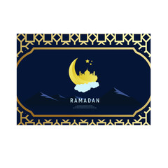 Ramadan Kareem Greeting Card. Ramadhan Mubarak