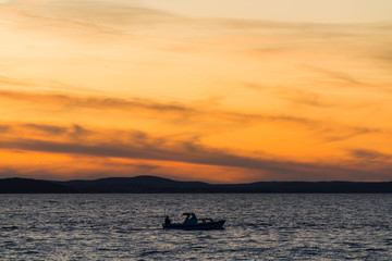 fishing boat in a bay on the Adriatic Sea