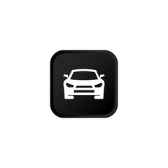 Car icon modern button for web or appstore design black symbol isolated on white background. Vector EPS 10.