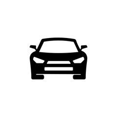 Car icon logo design black symbol isolated on white background. Vector EPS 10.