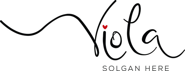 vector illustration of an abstract signature