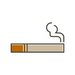 cigarette vector icon in trendy flat design