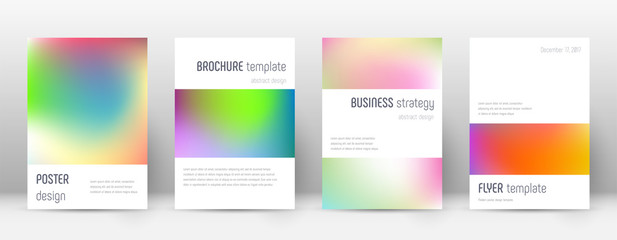 Naklejka premium Flyer layout. Minimalistic delicate template for B