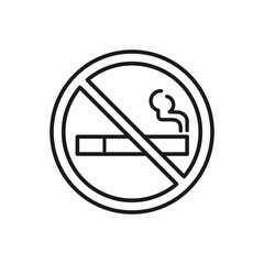 cigarette vector icon, no smoking sign in trendy flat design