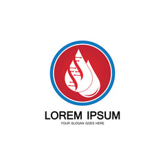 Blood DNA genetic icon sign logo