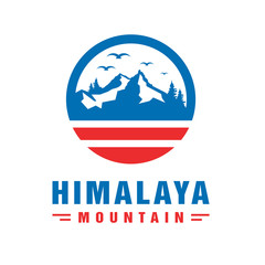 Himalayan mountain vector logo